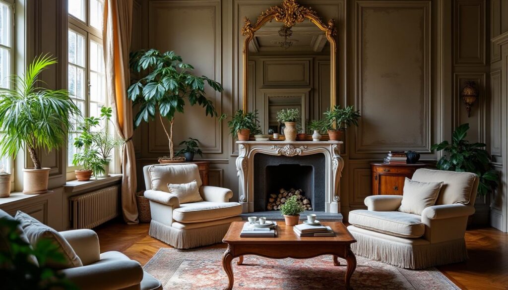 Intégrer un cadre de moulure dans un salon au style classique