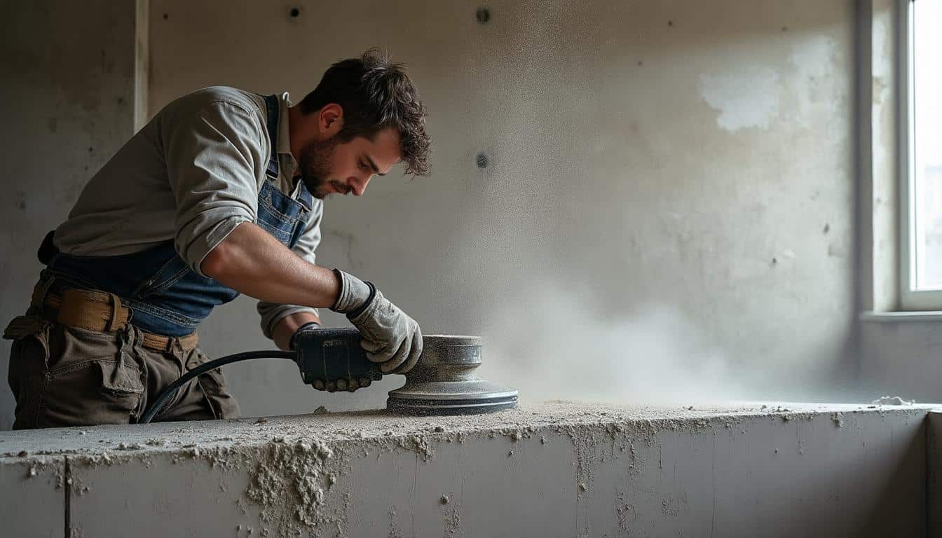 Comment utiliser une meuleuse pour rénover un mur en béton ?