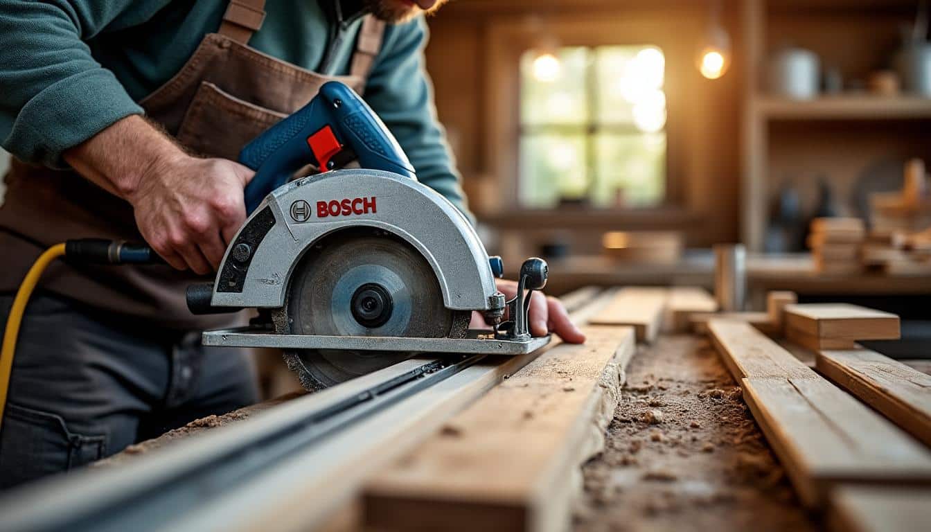 Rail de scie circulaire Bosch : précision et sécurité optimales