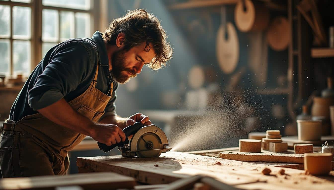 Scie circulaire 355 mm : puissance et précision pour vos découpes