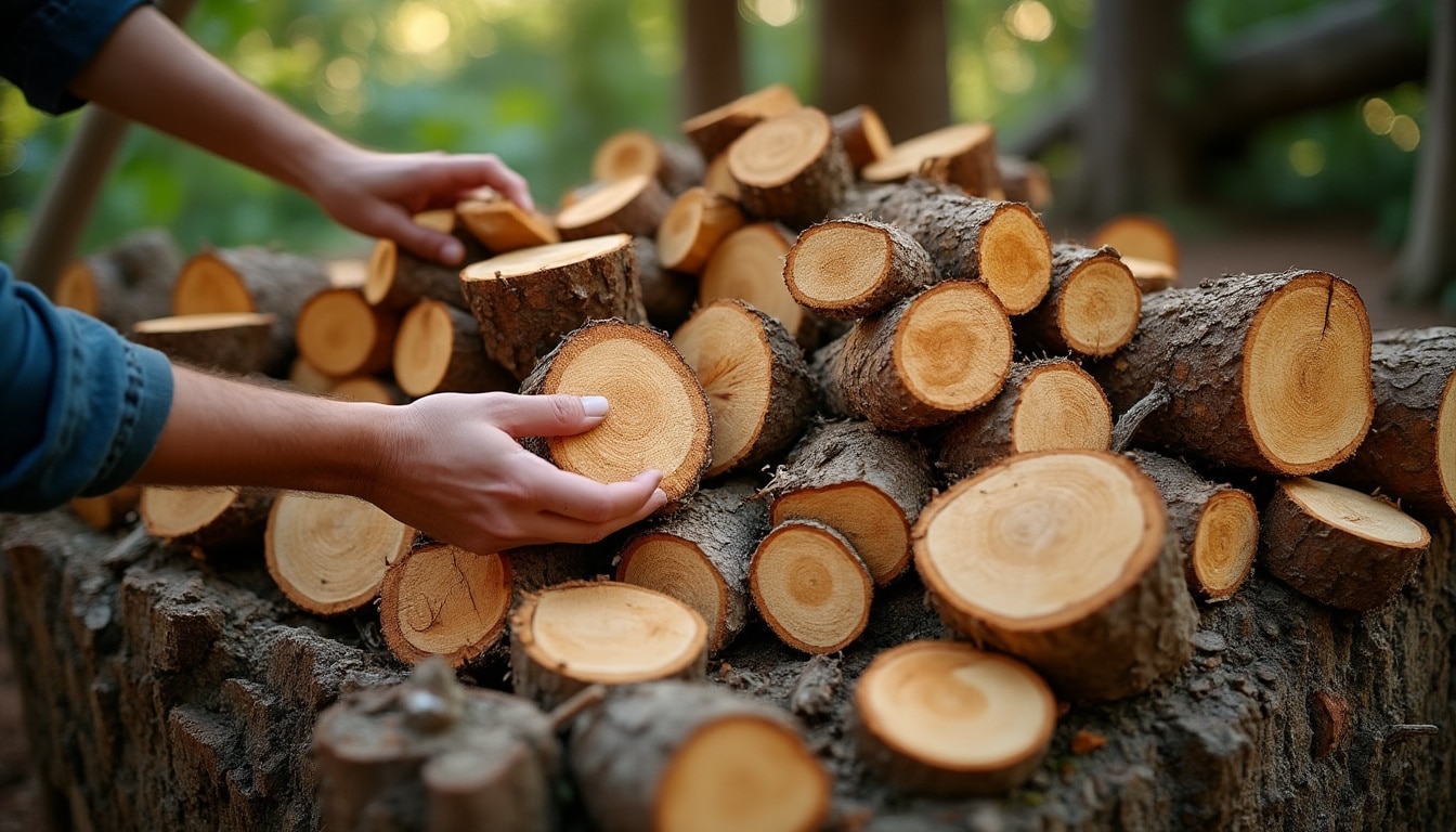 Illustration: Pourquoi le temps de séchage du bois de chauffage en acacia est-il crucial ?