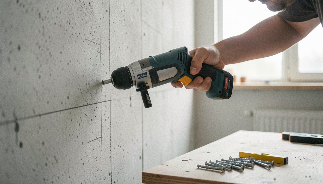 Comment percer du béton sans forcer ni abîmer le mur